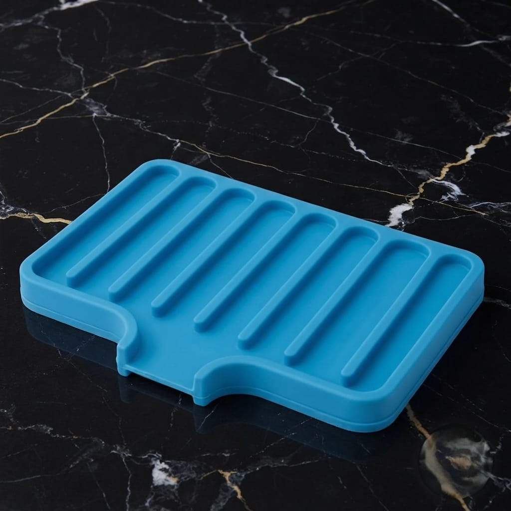 Modern Silicone Soap Tray for Bathroom & Kitchen Sink