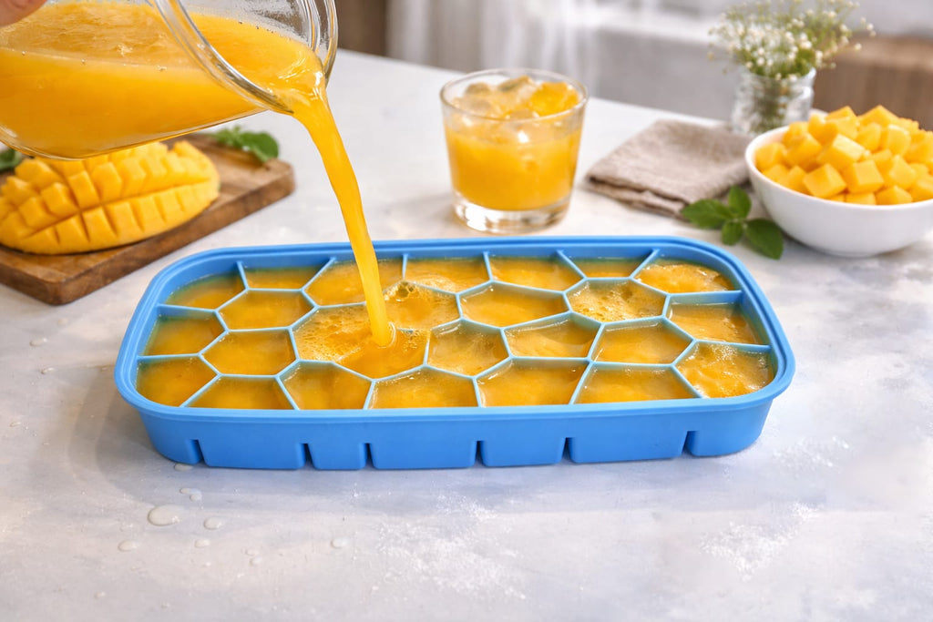 Silicone Ice Cube Tray -Food Grade Flexible Mold for Easy Ice Release