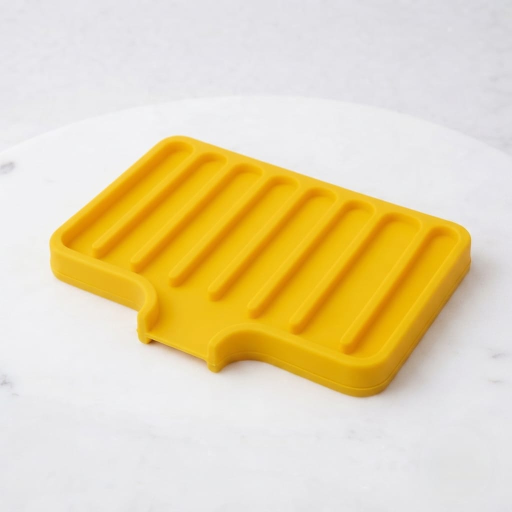 Modern Silicone Soap Tray for Bathroom & Kitchen Sink
