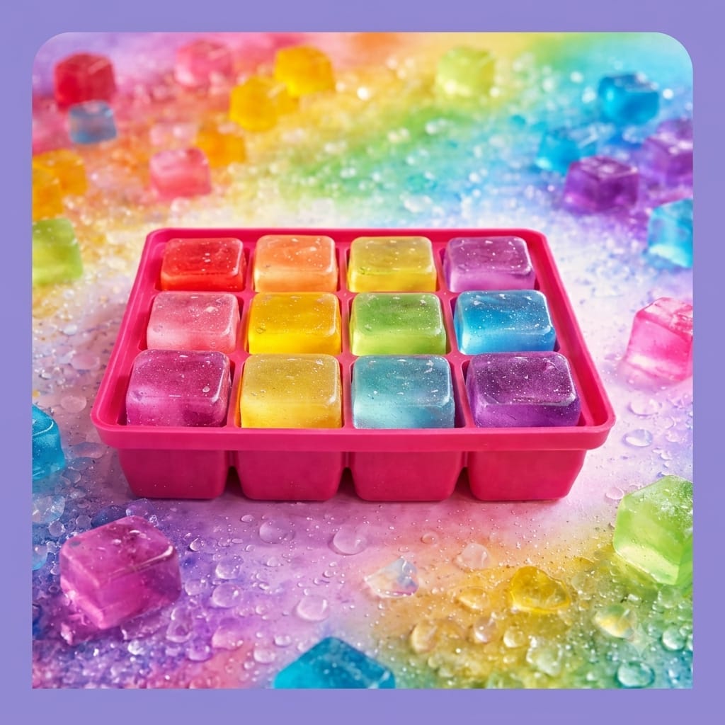 Square Silicone Ice Cube Tray – Food Grade Cube Mold for Freezer, Drinks & Cocktails