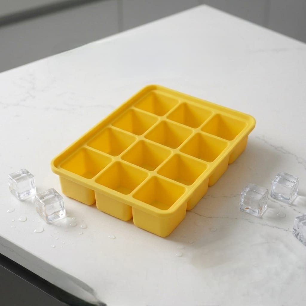 Square Silicone Ice Cube Tray – Food Grade Cube Mold for Freezer, Drinks & Cocktails