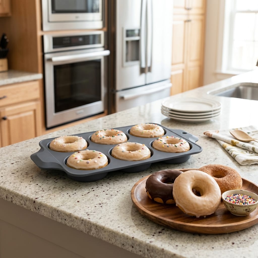 Premium Silicone Baking Mold - 6-Cavity Donut Pan