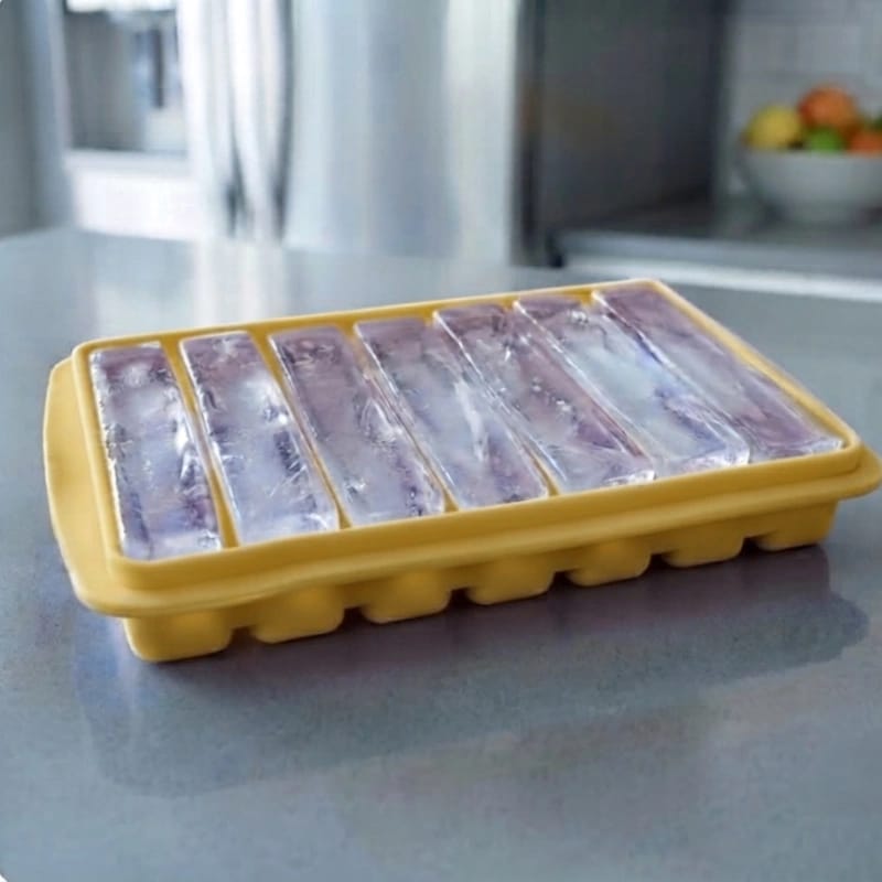 1-Piece Strip Silicone Ice Cube Tray – Food Grade Cube Mold for Freezer, Drinks & Cocktails (Copy)
