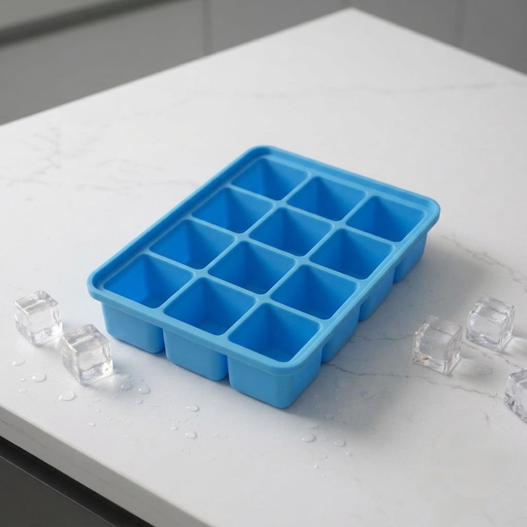Square Silicone Ice Cube Tray – Food Grade Cube Mold for Freezer, Drinks & Cocktails