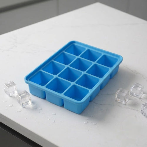1-Piece Square Silicone Ice Cube Tray – Food Grade Cube Mold for Freezer, Drinks & Cocktails