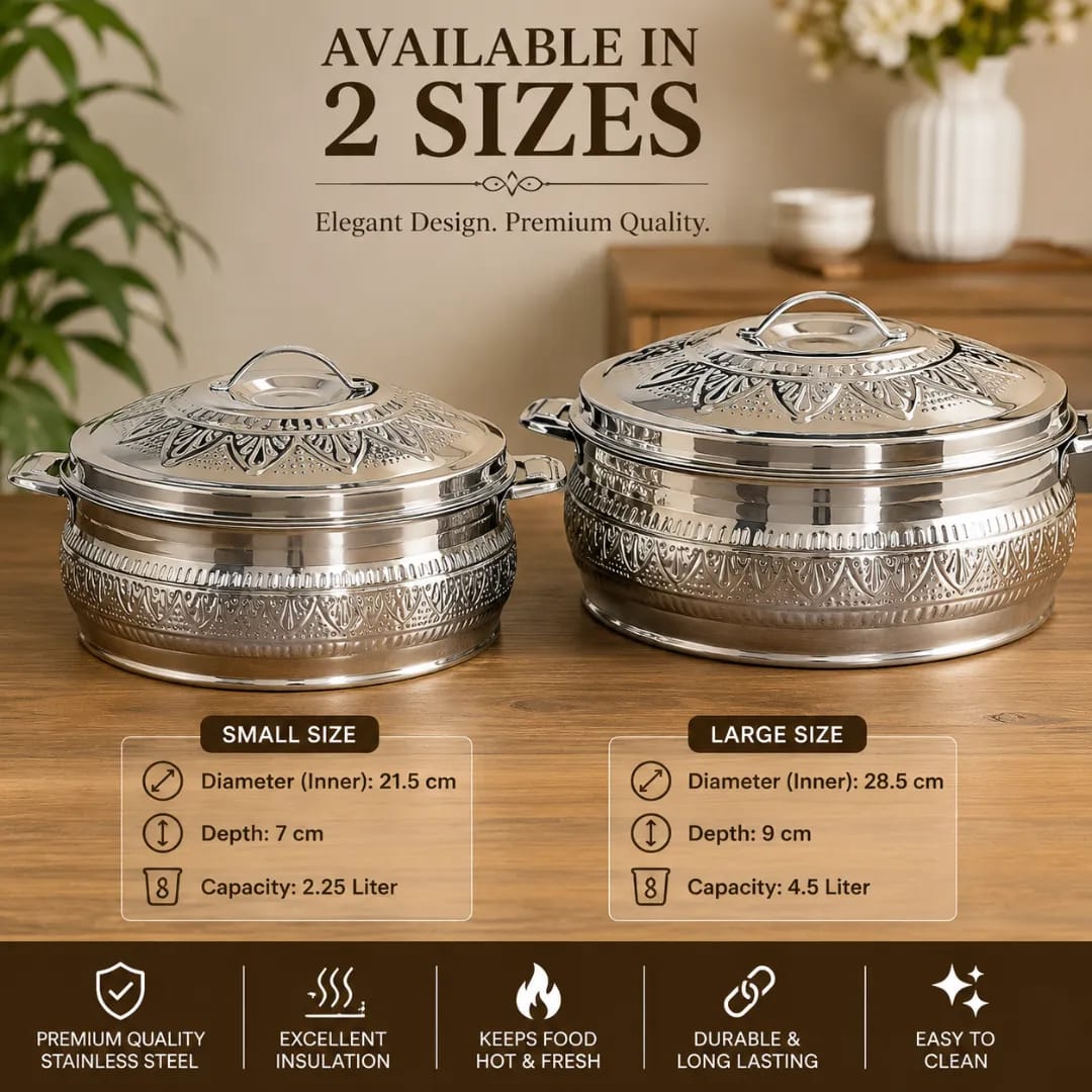 Premium Engraved Insulated Stainless Steel Hot Pot