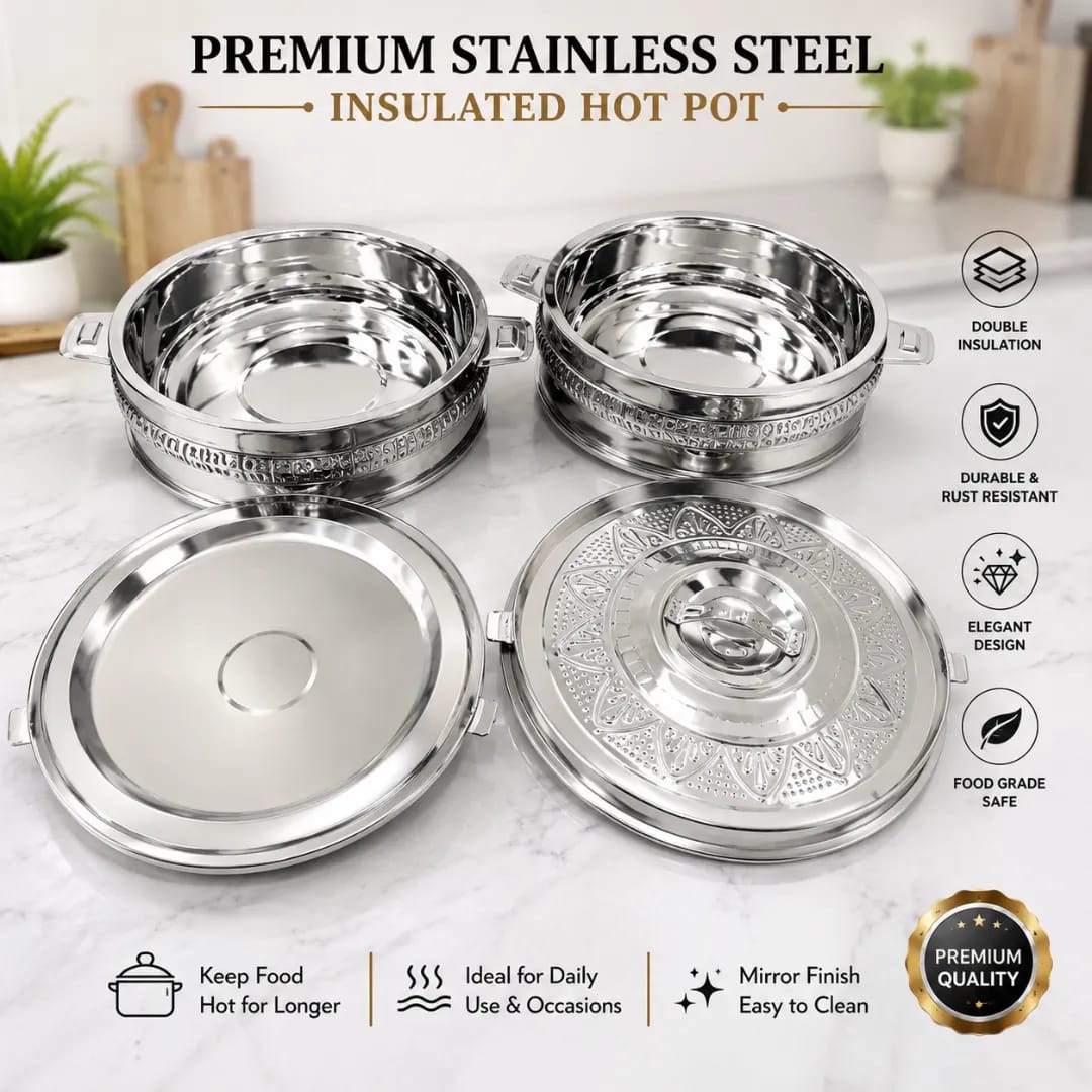 Premium Engraved Insulated Stainless Steel Hot Pot