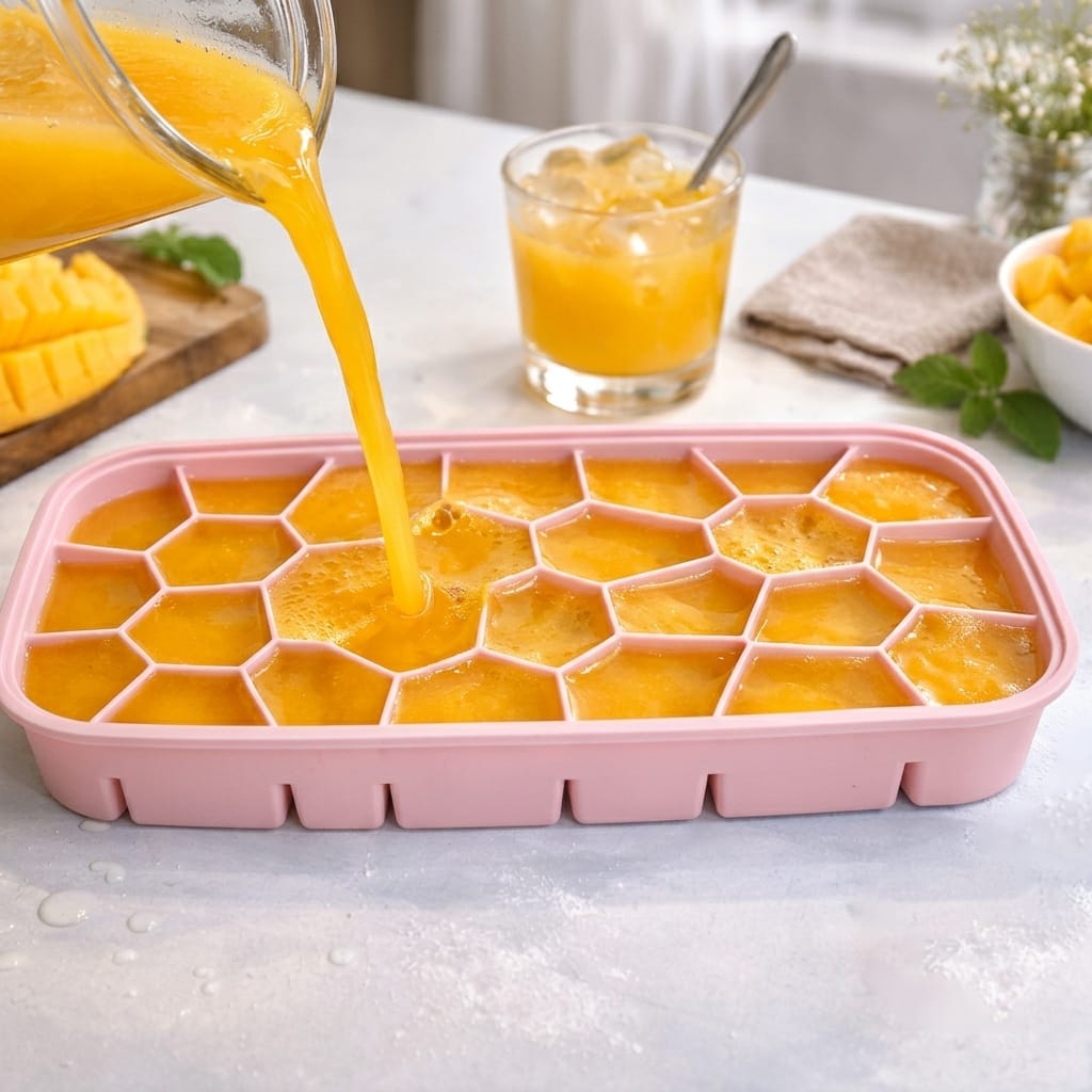 Silicone Ice Cube Tray -Food Grade Flexible Mold for Easy Ice Release