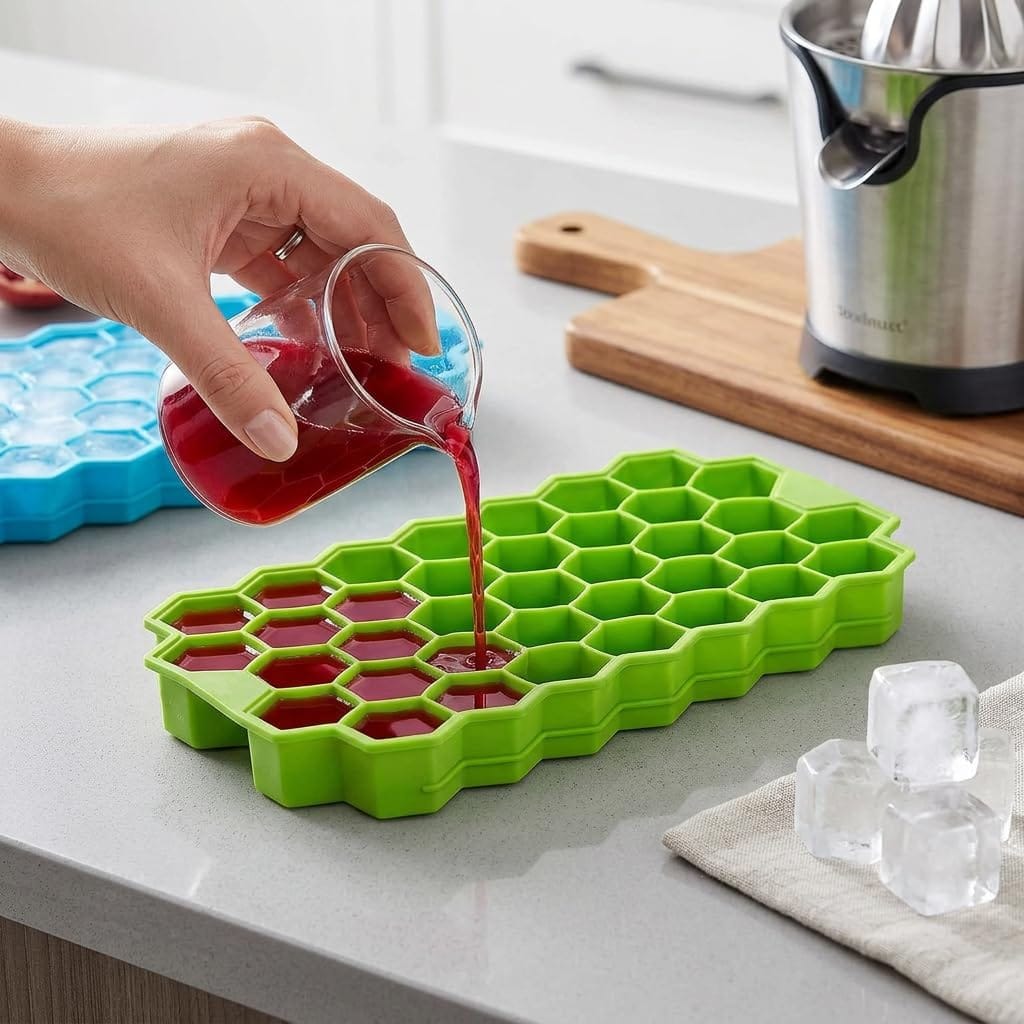 HoneyComb Silicone Ice Cube Tray Multi-Purpose Mold for chocolate and jelly making