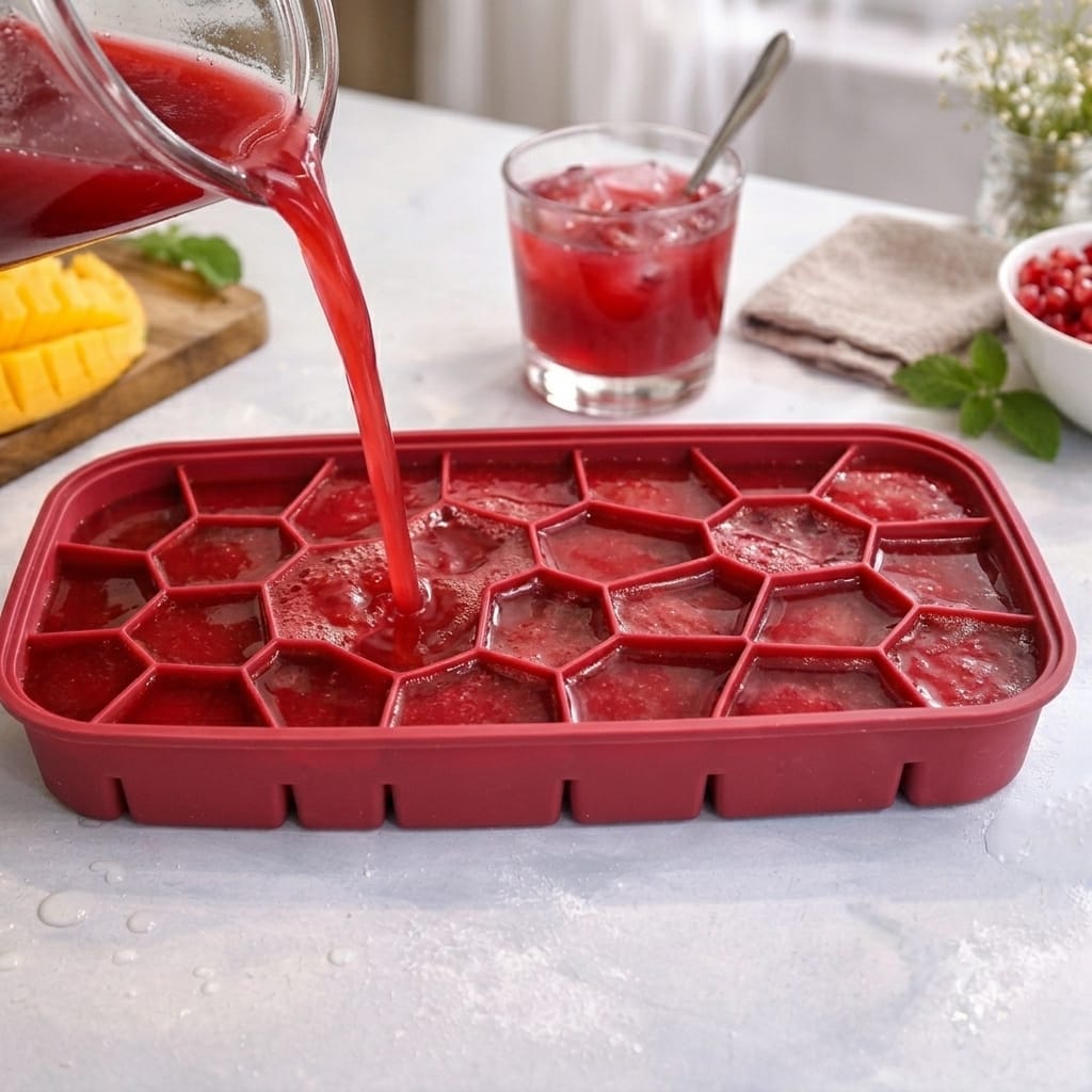 Silicone Ice Cube Tray -Food Grade Flexible Mold for Easy Ice Release