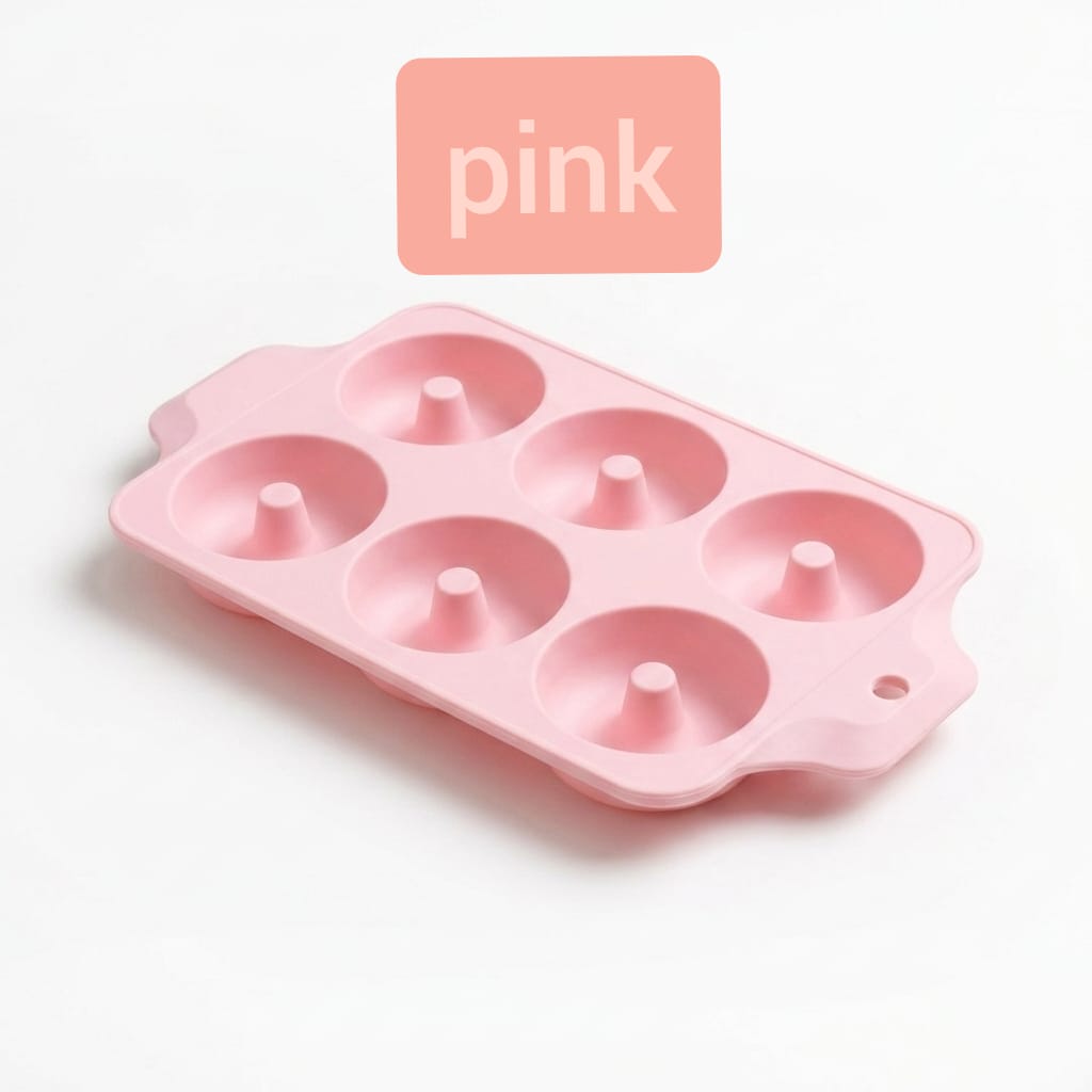 Premium Silicone Baking Mold - 6-Cavity Donut Pan