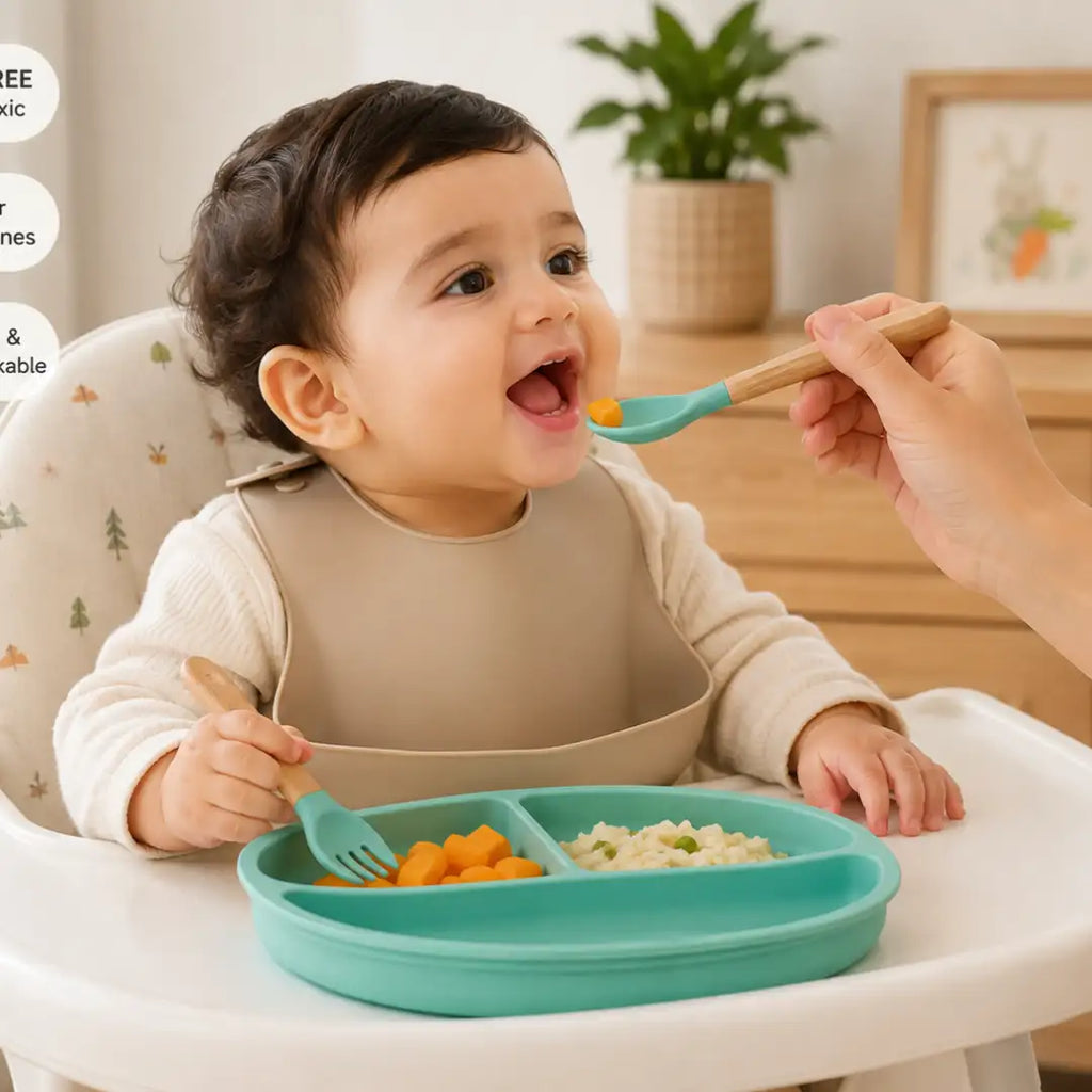 Silicone Kids Meal Set – 3 Piece Suction Plate Set